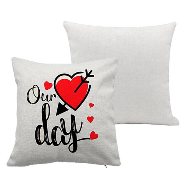 Fundas de cojín blancas 40 x 40 cm tipo lino para sublimacion