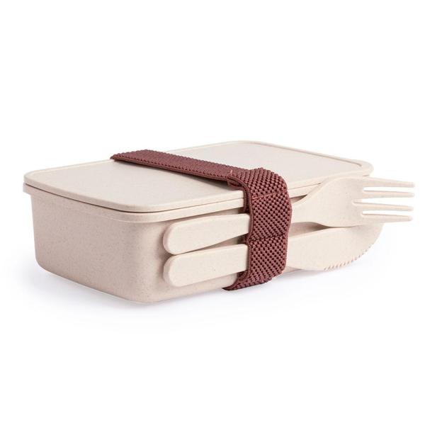 Fiambrera con cubiertos