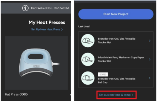 Comment utiliser Cricut Hat Press avec l'application Cricut Heat