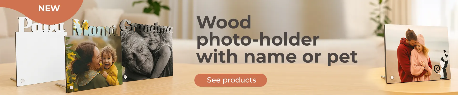 Wood photo-holder
