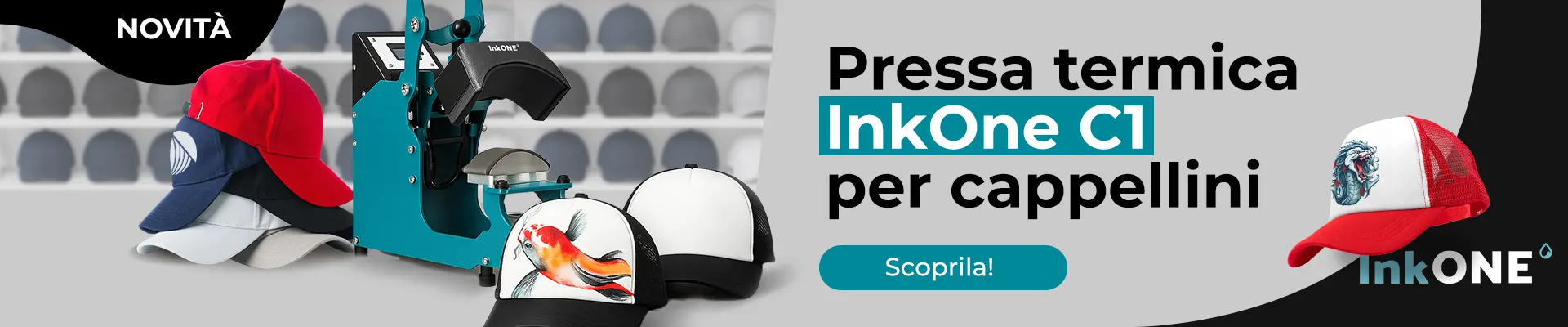 Presa InkOne C1 per cappellini